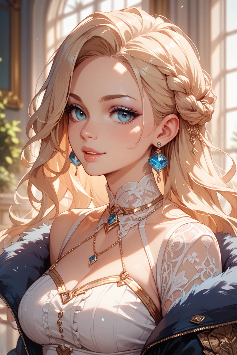 (best qualtiy), ((tmasterpiece)), 1个Giant Breast Girl,(独奏),half-body portrait, Delicate face, looking at viewert, Firm eyes, exposed bare shoulders,Exquisitehands, Um ser celestial, light particules, The halo,the ocean, Full of energy, Colorful colors, (Bio-luminescence),(Detailed composition), 电影灯光