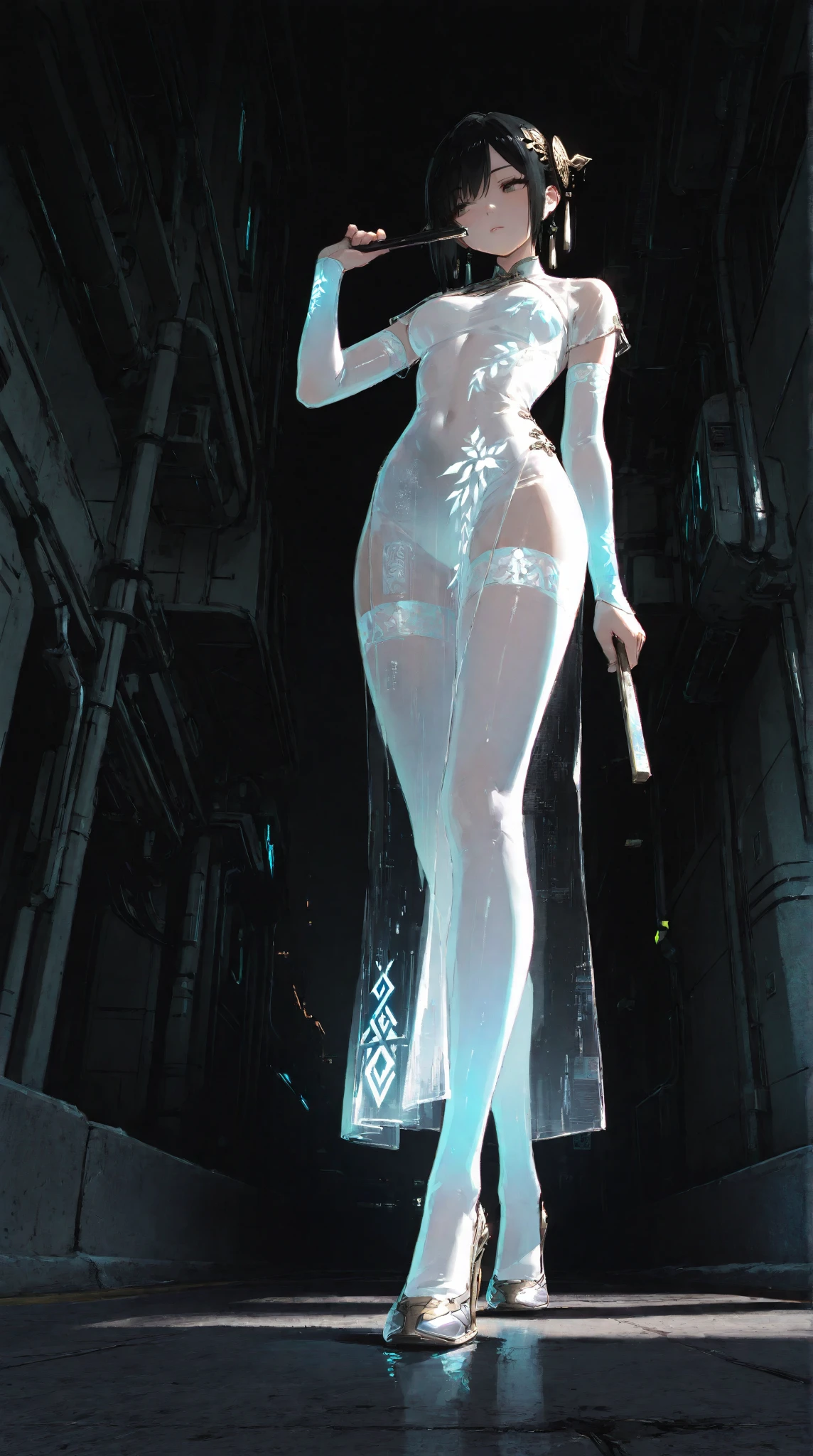 (((simple female mannequin torso dress clothing form display stand object ))),glass display window