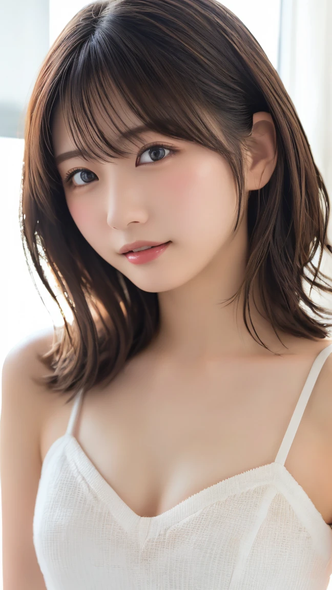 (Highest quality:1.28K, Sharp focus, masterpiece: 1.2, Natural light, Highly detailed CG, beautiful girl:1.2, reality, Detailed facial textures, Realistic Skin, Beautiful Makeup, Octane Rendering, grow, fine bangs)), (Depth of written boundary), Bokeh Background, smile, Long hair with detailed, vibrant two-tone brown and silver coloring, Cowboy Shot, Her embarrassed expression as she begs for sex is cute、Beautiful, sculpted figure、Moistened skin with lotion、Highest quality, Super detailed, cute, Childish expression, Lovely, She looks at me with a sexy expression that says she wants to be held.、, Very sexy face), She has very beautiful big eyes, Very beautiful skin, Very beautiful long eyelashes, Very beautiful lips, Hairy pubic hair、Pubic hair is coarse、Sweaty、Temptation Pose、Tears and confusion、Breasts are beautiful、For plump, moisturized skin、Her plump thighs are revealed、Small bust size、Completely naked,