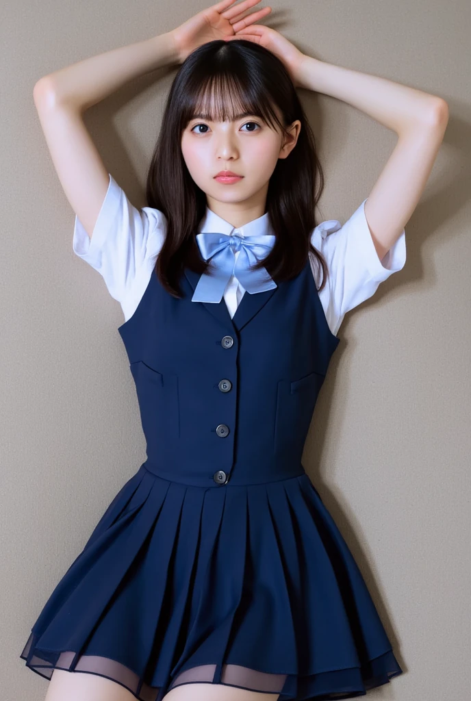 (highest quality、超A high resolution、8k、Raw photo、Ultra-high resolution:1.2、masterpiece:1.2)、(Realistic、Photorealistic:1.37)、Ultra-detailed、Professional Lighting、Photon Mapping、Radio City、Physically Based Rendering、Japanese、1 girl、solo、Black Hair、cute little、wonderful、cute、Normal breasts、A library full of books、I read a book、Japanese High 、(Japanese high school sailor uniform、Navy Pleated Skirt、White socks、Black Loafers)