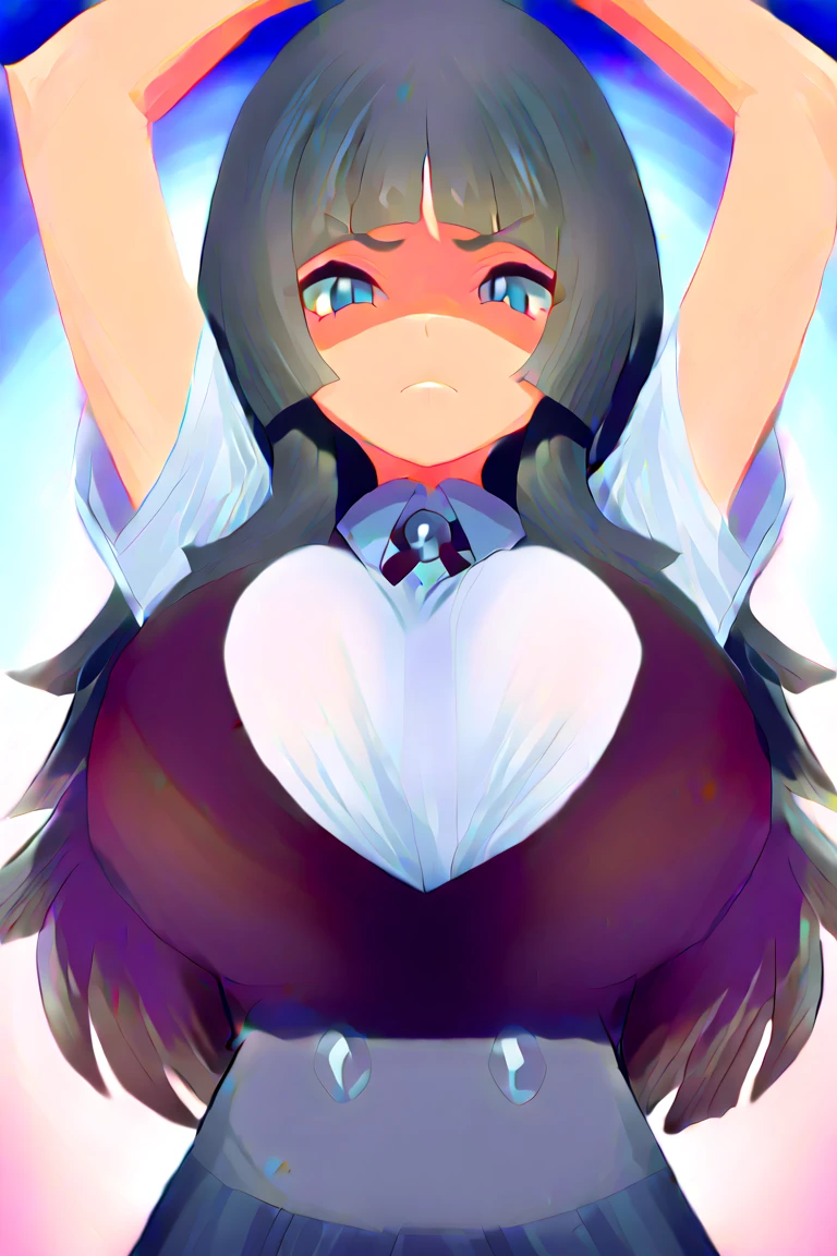 masterpiece, 4K, detailed, best quality, Cowboy shooting, 1 Girl, Dream Boy Baume, blush, , thigh,((Awkward, charming, Close your eyes, ,with tears in eyes,open mouth, Saliva residue,The hem of the skirt is wet, Brushed,)Huge Breasts:1.5、Low-cut,Cleavage, Wide hips,thigh粗壮)The Last Vision, Ultra-high resolution,4K,Super detailed, photography, 8k, HDR, high resolution, absurd:1.2, Kodak Portrait 400, Film Grain, Blurred background, Bokeh:1.2, lens flare, (Energetic_color:1.2),Professional photography