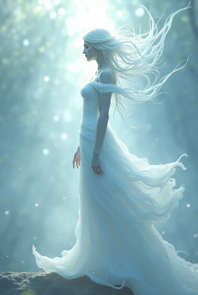 dancing with a ghost in watercolor