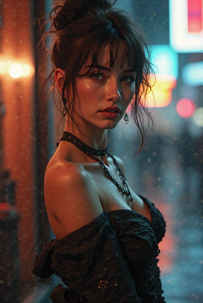 a one woman, white with green eyes, lowrise, with white mechanisms not all hair, very sexy and sensual, its cute