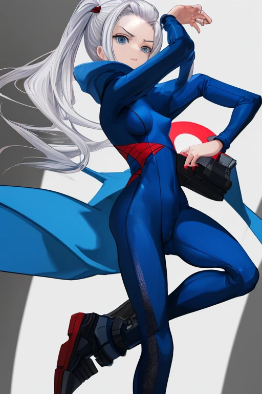 Blue skinned Japanese girl、Close-up of a girl in a blue and yellow leotard、Blue and yellow shiny leotard、Black boots、Wearing a belt around the waist、Saiyan Girl, wonderful, Nano Girl, Female body type, Inspired by Hiromu Arakawa, Anime Manga Robot!! Anime Girls, Fubuki, Full Body Suit, by Hiromu Arakawa、wonderful, silk, Beautiful and attractive anime teen, Anime Girls of the future, tears,Drooling,Pee,Sweat,Tongue out,incontinence,Peeing,Mouth open and tongue out,Estrus,Eyes wide open,Estrus,Blushing,Nipples are erect,Face is hot,Lust、Mouth wide open and tongue sticking out、incontinence、My crotch is wet、Crying face、Drooling、Red face paint on the upper half of the face