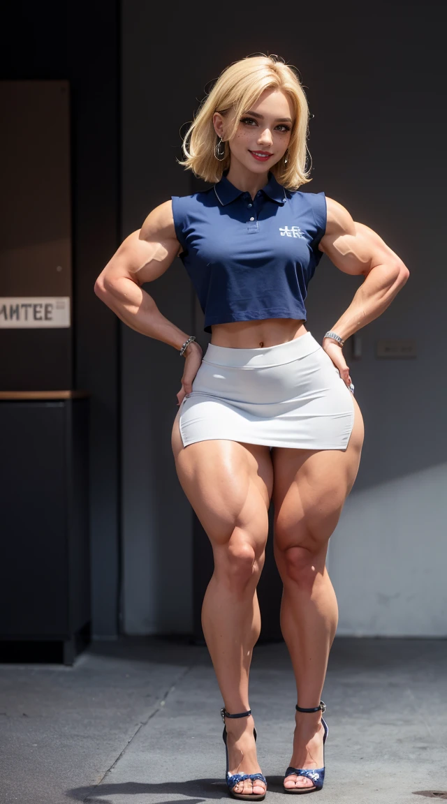 (Muscular:1.7), (thick thighs:1.8),
(blonde female),
eyeshadow, lipstick,
detailed eyes, (big smile),
hard nipples, (small breasts:1.2),
(choker, shorts, basketball jersey), shorts, (sneakers:0.2),
(upper body view:1.4), (looking at viewer), (three quarter view:1.2),
(outdoor basketball court1.3), outside, rim lighting, two tone lighting, dimly lit