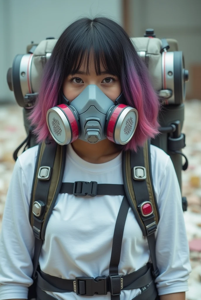 gas mask asian girl