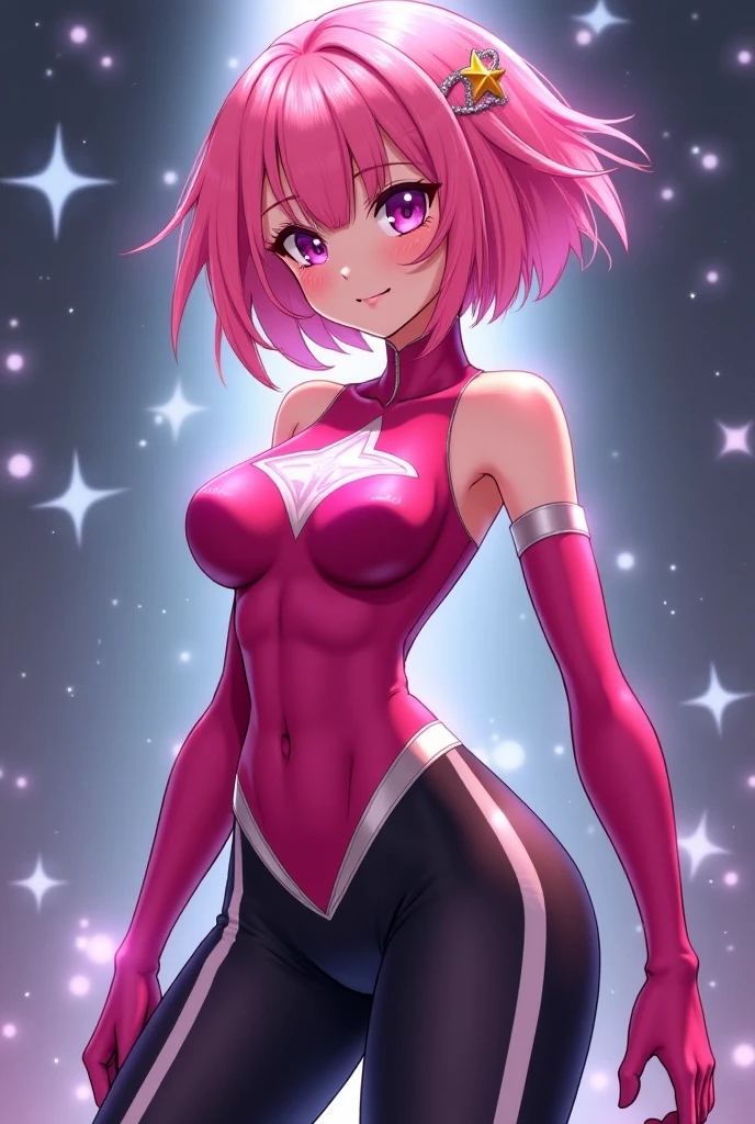 short hair, cheered up, messy hair, He drowned, reddish wine colored eyes, reddish wine hair, twitch, purple clothes, Jthan67, sexy lingerie, long striped stockings,