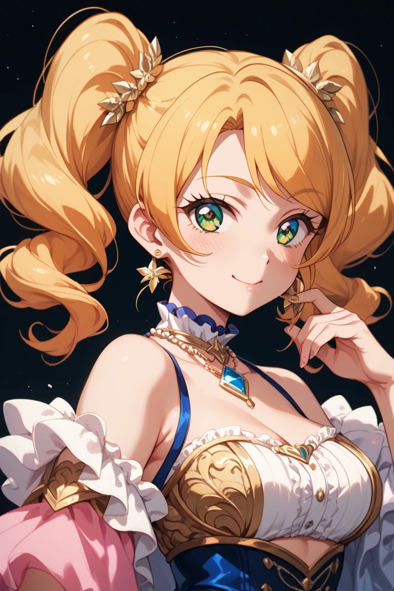 Draw to the smallest detail、Detailed facial depiction、Delicate painting、topless、Nipples are visible、Completely naked、The body is slim、Tight waist、No background、Beautiful Hair、Delicately draw the face、Drawing nipples、Character Sheet、Character Design、card、デザインcard、Face close-upを描く、Long Hair、Face close-up、Blonde braided hair、Complicated hairstyle、Lace Design、Stylish design、Golden text、Princess、Small breasts、Small breasts、Draw a large face on the back、There is a giant face in the background.、Perky breasts