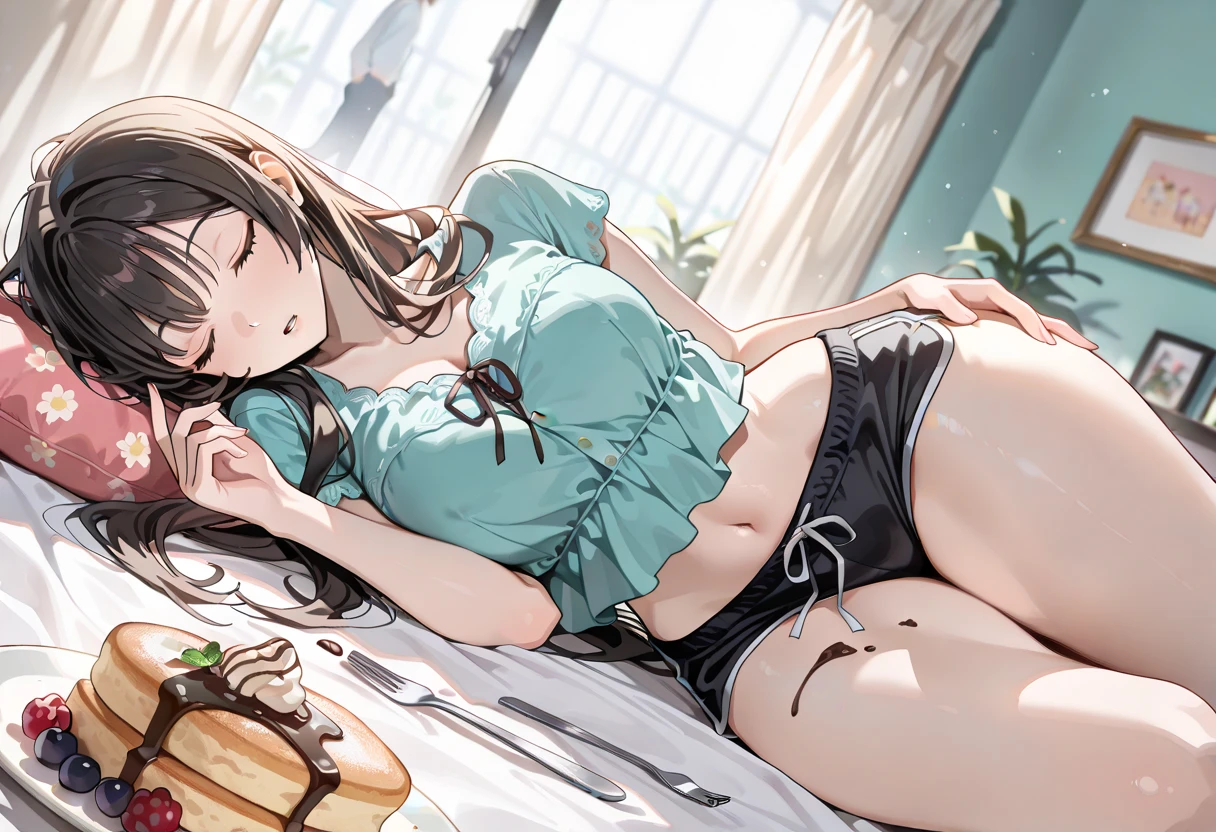 one girl、kaguyashinomiya, kaguya shinomiya, folded ponytail, amount, hair ribbon, red ribbon, ribbon, short hair, side lock, (small breasts:1.2), (fine and beautiful eyes:1.6), highly detailed face, perfect lighting, Very detailed CG, (perfect hands, perfect anatomy)、fall on the bed、please open your mouth wide、Wistful face、Sigh、embarrassed look(1:2)、heavy breathing、racy underwear、see through underwear、(((spread your legs wide)))、please lie down on the bed、red bed、open your legs wide、((Are sleeping))、blush、pretend to be asleep、From above覗く、beautiful back、muscular pussy、spread legs、Camel toe braid detail (Huge , camel toe is very obvious, The outline of the nipple is clear,,,, wet white bikini、yoga poses、twist, profuse sweating, beautiful feet，please lie down on the bed，sexually suggestive liquid) bed for women, unkempt, cosmetics,muscular 、Ahegao、 Expressing happiness, sharp eyesight, be quiet, From above,（(legs open)） Both thighs are thick, open your mouth and scream, closed my eyes tightly，pretend to be asleep, shaggy, heavy breathing, expression of agony, cheeks turn red, show、sweat sweat、Squeeze your muscular pussy hard、Hold on to your pants tightly,masturbation、((masturbation)),Prank Toys、piston movement