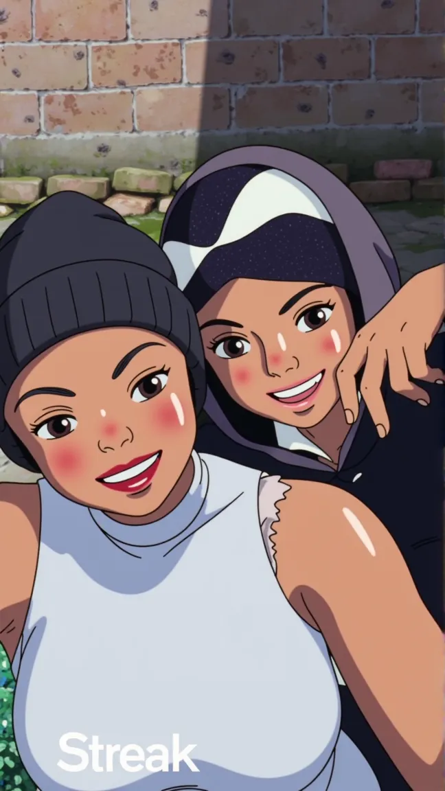 Ronnie Anne, hoodie, shorts, black eyes, ponytail, tanned skin, full body, curvy arms, defined legs, beautiful, pose, in the beach, long socks, curvilinear legs. one leg raised the other on the floor, stretching out a leg, two girls stretching and crossing legs between them, hugging the legs