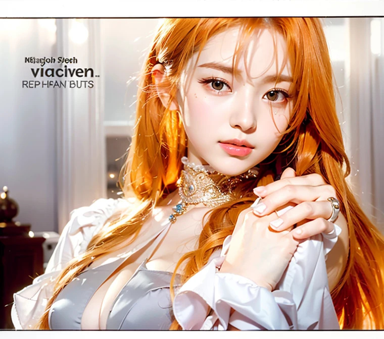 NSFW, 8K,ultra high definition,(masterpiece:1.2, best quality), (magazine cover), (많은 텍스트가 포함된 다채로운 magazine cover),fascinating, elegant, Trend, trend, radiant, head turner, dazzling, elaborate, very cool, dramatic, brave, ((swedish model)), ((((white hair)))), It shows off her enhanced look perfectly... She has perfect makeup, (((((saggy big breasts,gbig breasts))))), 그리고 is striking a sexy, erotic pose), Her body is perfectly toned, sunny beach background, (very detailed:1.2)((((100%all nude,Lots of pubic hair)))),((red lipstick)),Blue Eyes,(Very long hair),((((bust)))),
