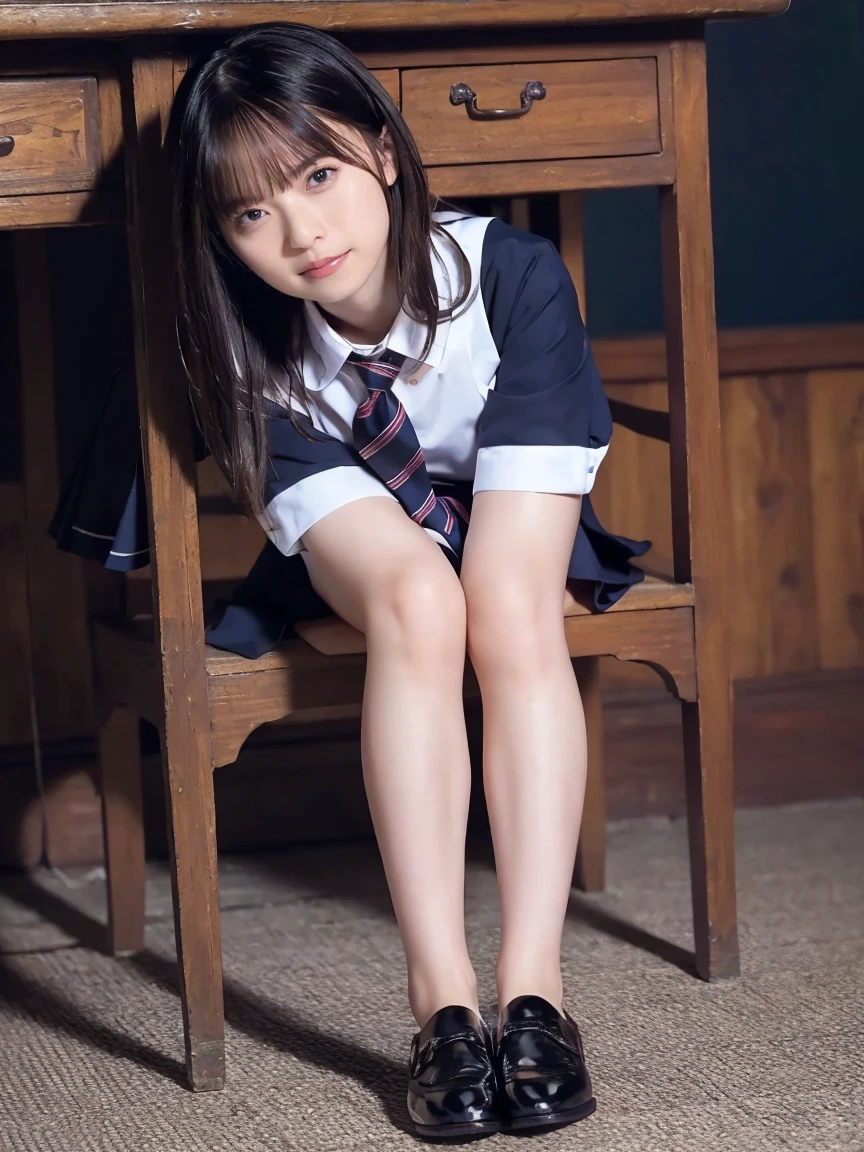 (photorealistic:1.4), best quality, masterpiece, raw 32k photo, (extremely detailed japanese beautiful girl), (extremely detailed eyes:1.2), (baby face),(cute face:1.2), ultra-detailed, ultra high res, amazing, BREAK,squatting,
(school uniform:1.5), (full body:1.2), detailed school girl, (disneyland:1.3), beautiful detailed girl, bangs, cute face, miniskirt,loafers