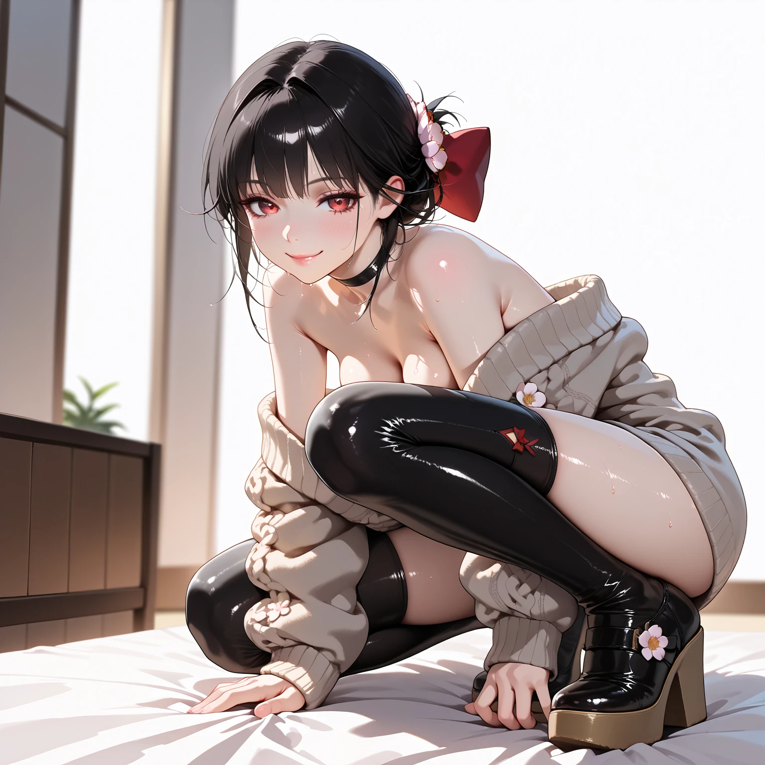 (masterpiece,Highest Resolution,4K High Resolution,Crisp image quality,Ultra HD,Detailed Hair)(Close-up sex shoot)(((Huge penis in vagina:1.2)(Realistic Kids:1.2),Downward,Cat ear,Red Headgear,blush.Full of sperm,realistic