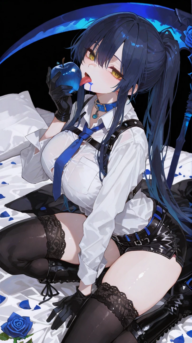 NSFW。Ultra HD。Masterpiece。Beautiful 。orgasm。Bul and well-proportioned face。A precisely drawn pussy。black halack thighhighs, black gloves, black skirt, white shirt, very long hair, mole under eye, elbow gloves, multicolored hair, garter straps, capelet, detached wings, black ascot, pleated skirt, black eyes, blunt bangs。Open。Love juice。nude。Nipples。Dark Wrn BaA bound woman is pinned to a wall with her legs spread,Beautiful toes。 Waiting to start