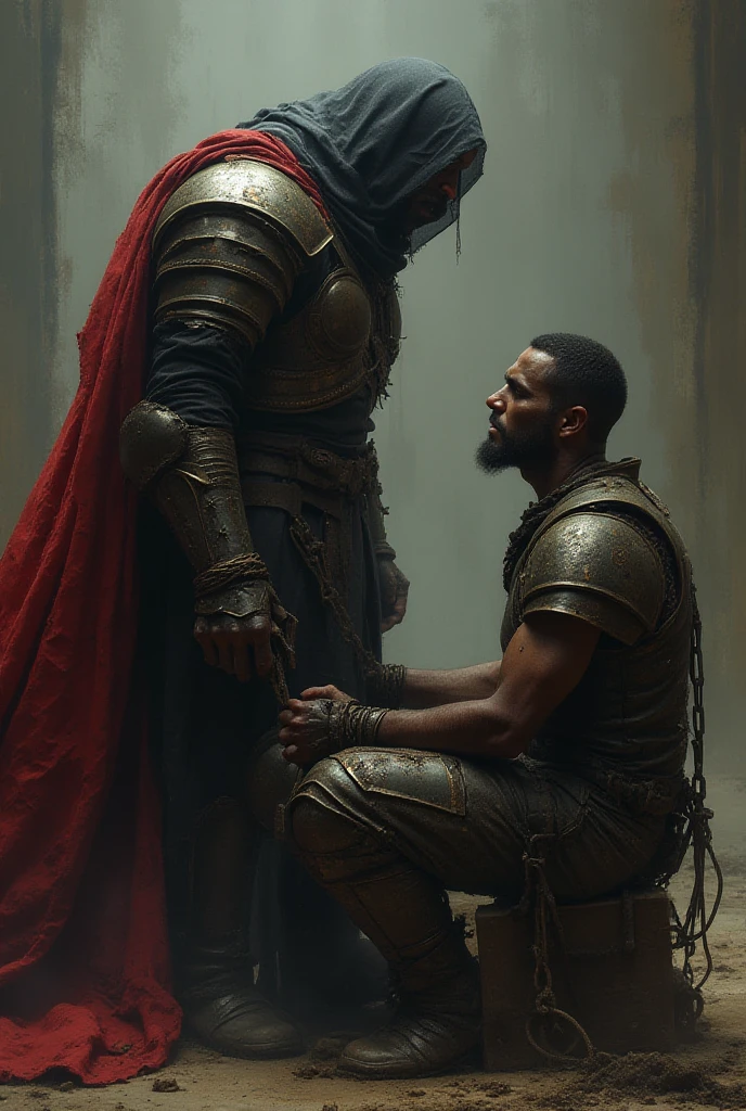bdsm master , rude action, boundge his slave