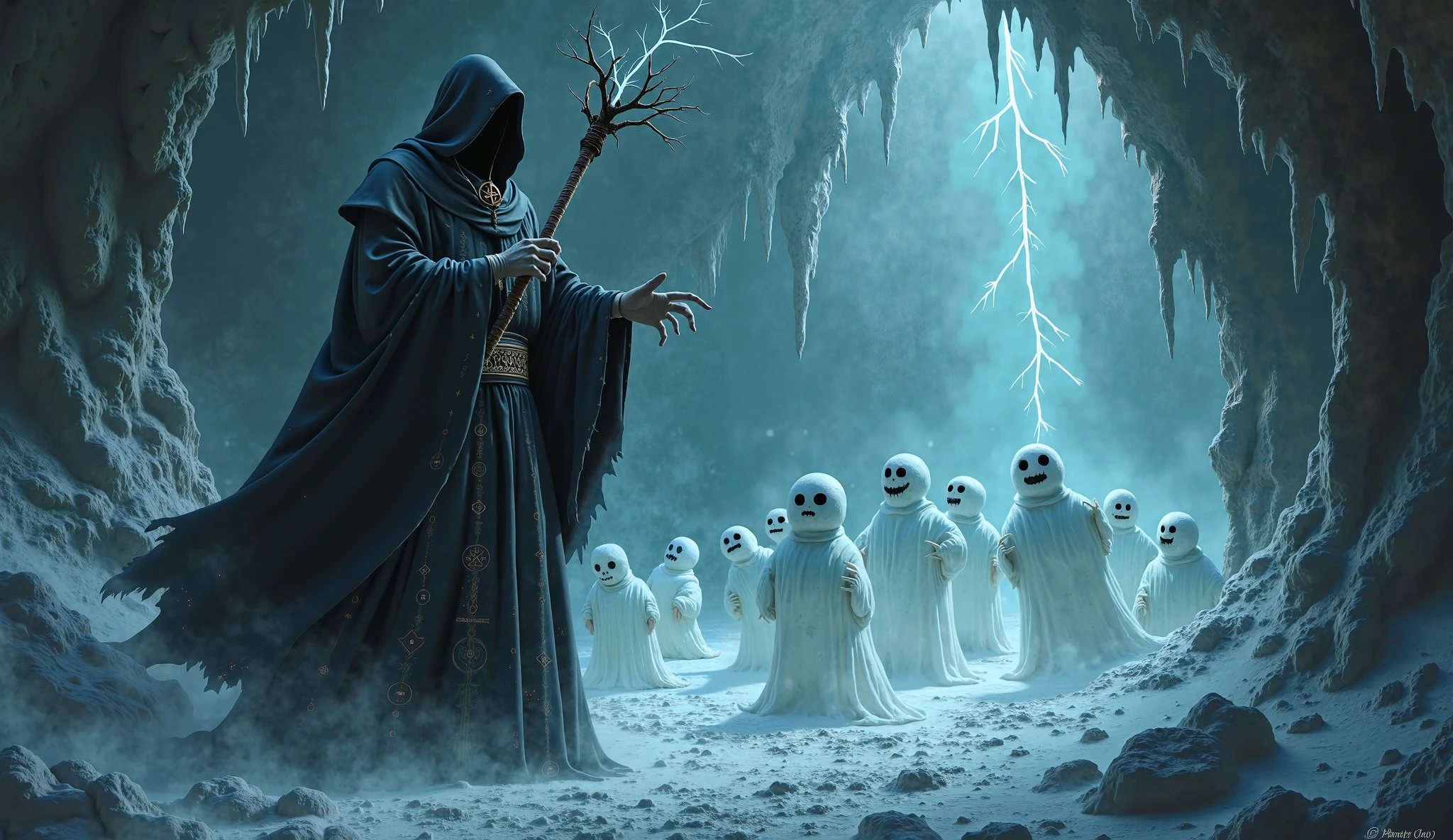 Please make an evil wizard。I like dancing with ghosts and snowmen in caves。 The girl who lost her way