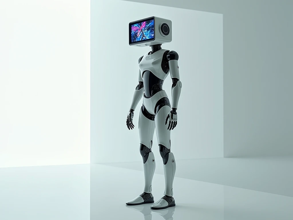 A human being with a television head