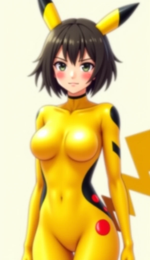 1 girl, (solo), ((amanogawaki)), best quality, highres, high quality, 8k, HD, super detail, anatomically correct, UHD, accurate, (masterpiece:1.0), (high quality:1.0), (ultra detailed), (no Background), (White Background), ((Adult)), (sp3ndex), sp3ndexgloves, Black Spandex, Black sp3ndex, Black Spandex Gloves, Yellow Headband, (upper body:0.9), (from below:1.3), ((Spitting))