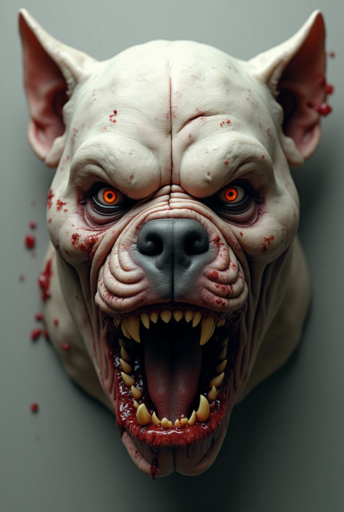 (photorealism:1.2), werewolf half skull