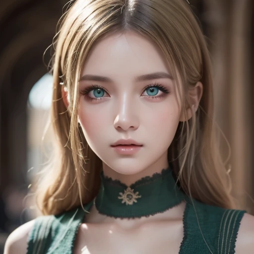 Photorealistic, highest quality, Highest quality, masterpiece, Ultra-high resolution, (Don't show your breasts), Raw photo, Realistic, Bright lighting, Face Light, Smooth Professional Lighting, Looking at the camera, alone, Adult women, Beautiful woman, Super Beauty, Realistic肌, Moisturized Skin, Realistic eyes and faces, Perfect model body shape, Beautiful Eyes, Big eyes, Inconspicuous tear bags, slim, Medium sized breasts, Beautiful fingers, twin tails, white Hair, ((Green eyes)), seems to be happy, Cowboy Shot, (Both ears are hidden in the hair), (((saint))), Fantasy World, Morning Porch,