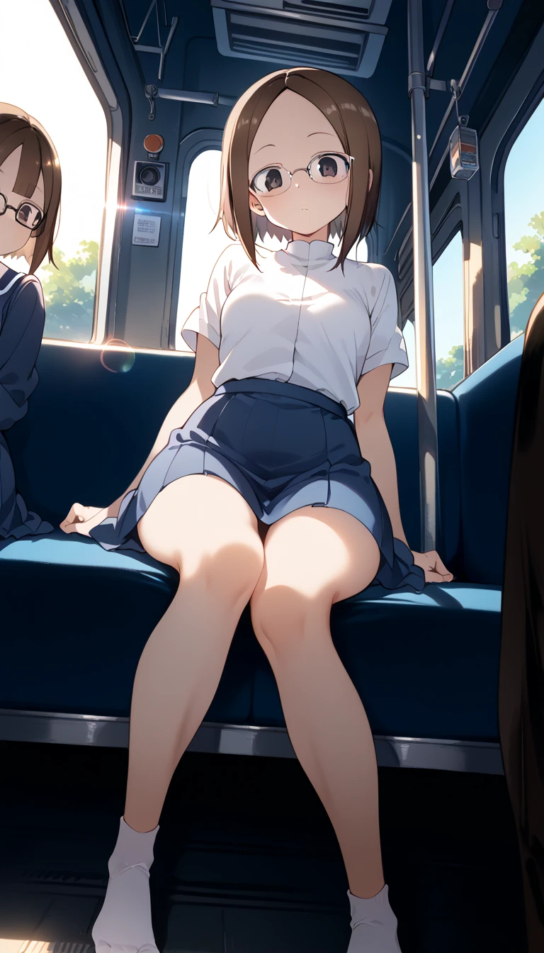 Naked high school girls on the train