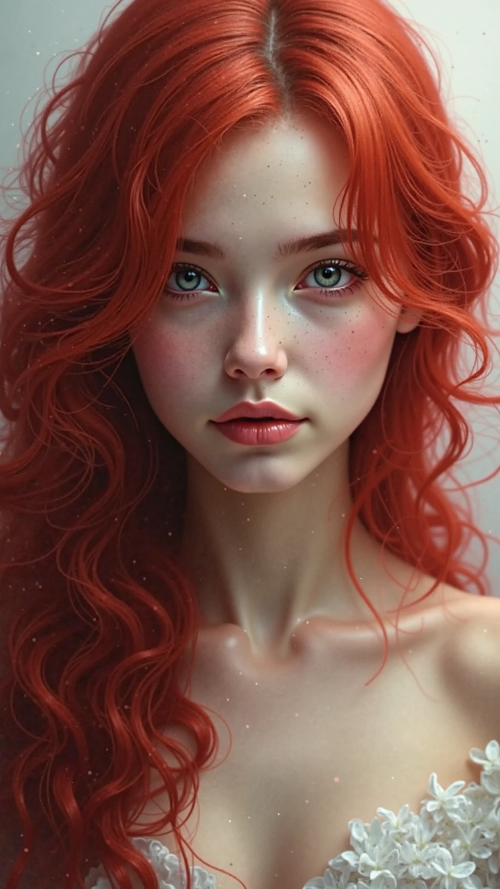 A beautiful woman with long red hair - SeaArt AI