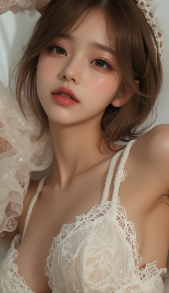 4K,((Highest quality)), ((masterpiece)) , BREAK,((((one girl)))),(Gaunt:1.2),(detailed),((In the Car)),((One girl)),((nude)),naked,(()),((flat chest:1.6)), (stare at viewer with stern eyes:1.5),((one girl)),(bitting own lip:1.1),(angry:0.9),nose blush,(shamefull:1.2),(bob cut hair),surprised, ((beautiful realistic face)),((intricate choker necklace)), ((intricate earrings)), beautiful korea women, beautiful young south korea women, young and adorable korean faces, gorgeous young korean women, korean girls, girls cute beautiful faces, korean female idol portraits, young and cute asian faces , cute natural anime faces, asian cute faces,((finely detailed face)),((symmetrical eyes)),((glistening eyes)),((glistening eyes )),((large eyes)),(( pretty eyes)),(detailed),Perfect Face,((One girl)), ((clear eyes)),((show nipples)),((beautiful skin)),(don't wear anything) ,(((show nipples))),(upper body),((naked))