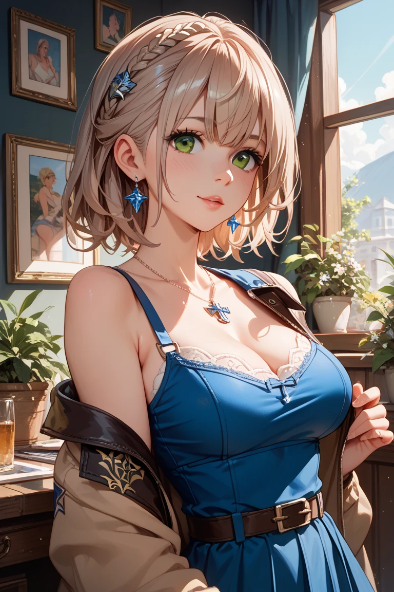 Eine junge Frau, beautiful cute face, lange gelockte Haare, ((sehr schlanke Figur)), round breasts, kleine Nippel, (small boobs) ,hat ein transparent bauchfreies top an, Looks at the viewer with a smile, Perfektes Gesicht, hohe Details, Perfektes Licht, perfect atmosphere, hohe Details, perfekte Details, 4K分辨率, Ultra-Details,