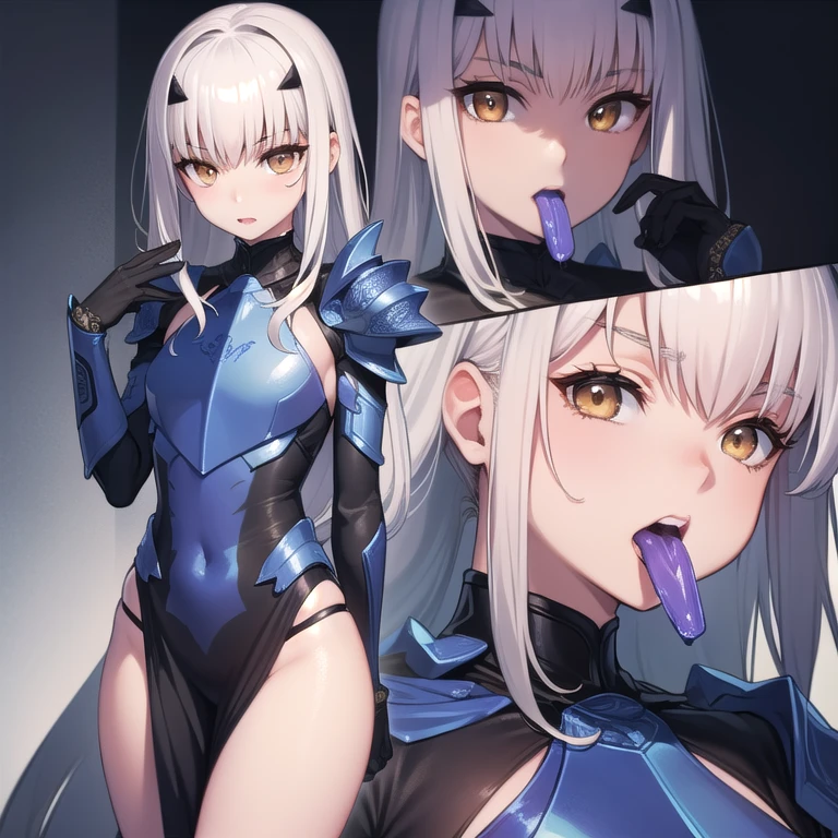 score_9, score_8_up, score_7_up, source_anime, 21feralscent, high quality, masterpiece, (1girl), (), white hair, wolf ears, multiple boys, pov, cowboy shot, cowgirl position, cowgirl, girl on top, black leotard, black collar, black sleeves, spiked armlet, hip straps, black thighhighs, flat chest, clothing aside, leotard aside, pussy, large insertion, large penis, veiny penis, thick penis, vaginal, sex, long hair, gangbang, cum in mouth, looking to side, ((fellatio)), fingerless gloves, breasts out, nipples,