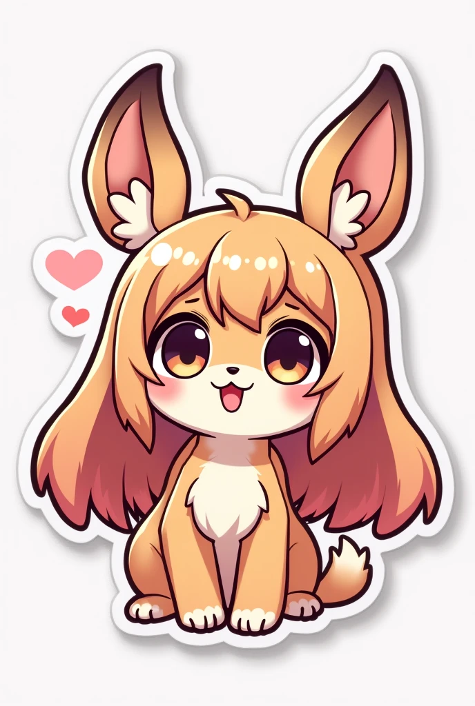 I want an Imagine of a baby with adorable features small bunny ears and a furry tail in anime style can include big expressive and shiny eyes and fluffy dark red hair in 3D male