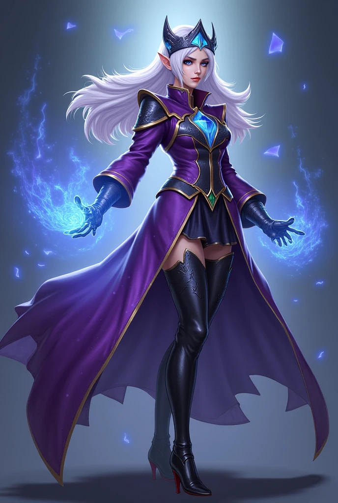 Creppy Nightmare trixie Lulamoon girl, dark supreme sorcerer with beyond, cosmic powers, white hair with light blue rays A hauntingly beautiful in the style of Sonic.Exe, with a twisted smile, intense red eyes, blood red eyes, and teeth jagged, opaque colors. Red cape with violet, Amulet of the Phoenix of Time, blue boots and blue skin, Absorbed Demons and Cosmic Horrors, Primordial Darkness, Horror theme, Abomination of Eldritch