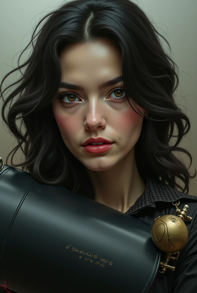 sassy style, ([Angie Harmon|skylar vox|dua lipa]:0.9) closeup, , 
[cartoon, drawing, anime :realistic, real life, hyper realistic:0.20],naked,
beautiful young woman, symmetrical face, large breasts, , steampunk,
create an impressive visual narrative, Grisaille painting, radiating with raw energy,
, , ,