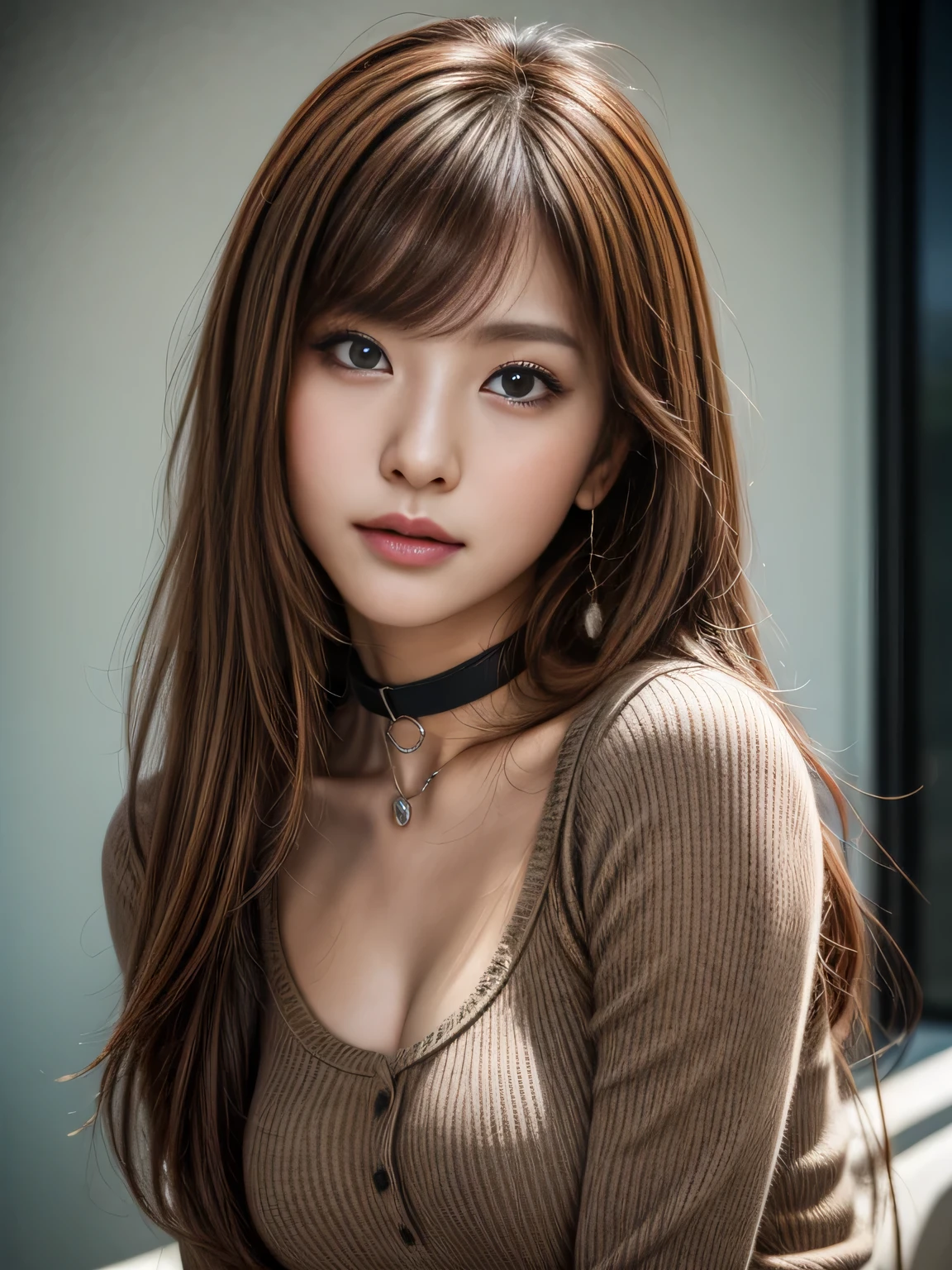 very beautiful Asian girl,alone,mature woman,路上でalone,white turtleneck long sleeve sweater,denim short,shiny black sea hat(This is a very delicate and beautiful work.:1.2)super model figures,supermodel height,very beautiful girl,perfect diagram example,slim and toned body,tight body shape,Plump,perfect body curves,of the skin,Clear and elegant skin quality(Advanced skin details:1.1)perfect korean idol face,nice and beautiful smile,long golden hair,head of bright golden wavy hair,Clear and fine-textured hair(premium hair detail:1.1),exquisite eye makeup,delicate eye details,blue eyes(advanced eye details:1.1)Best example of 4 fingers and 1 thumb,Legs with perfect proportions of thighs and calves(jade foot)wear earrings,choker necklace,bracelet,sweater series,jeans series,photographic works,best work,highest quality,super sophisticated,very high resolution,aloneの撮影