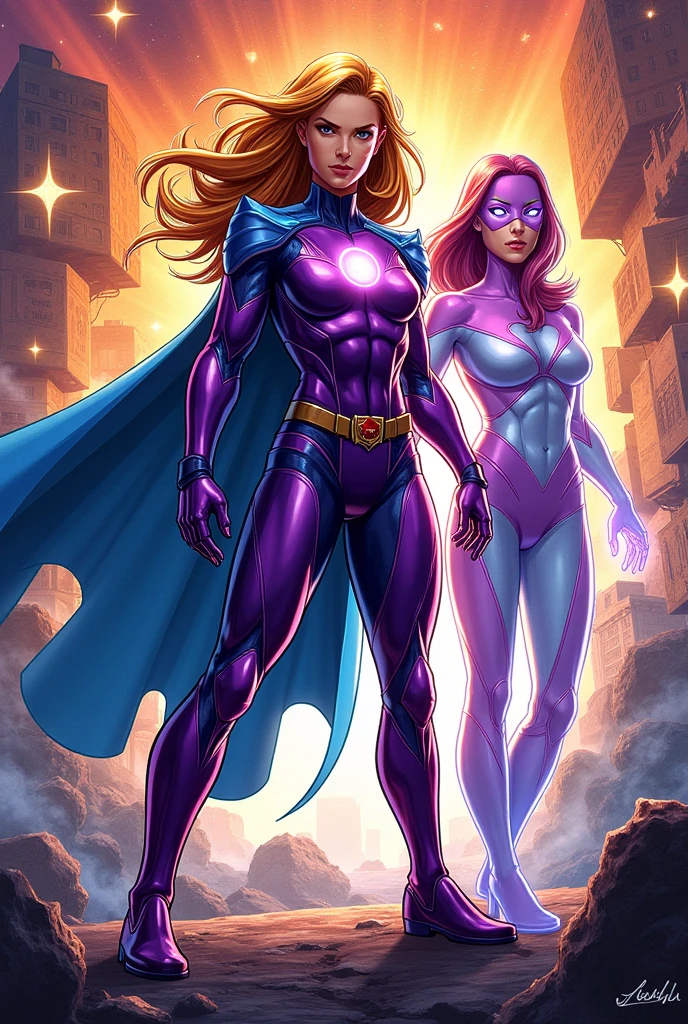Raven and Starfire, extremamente realista, muito lindas, bunda grande, pernas grossas, Fitness, heroines,  Teen Titans, usando as roupas do Robin