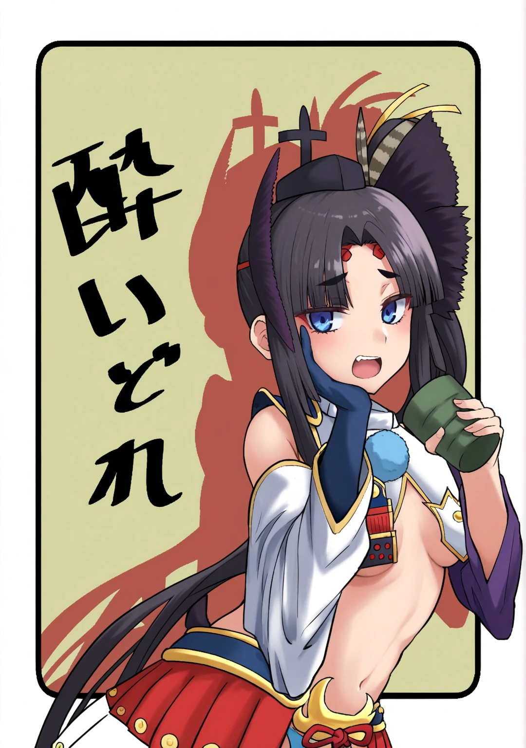 8K　Historical drama style　A beautiful  with short blue hair　Gorgeous embroidery, Ultra glossy, She is wearing a shiny Heian period princess kimono.　She is made to lie down on a luxurious red floral futon and a thick penis is inserted into her mouth and pussy, causing her to vomit.