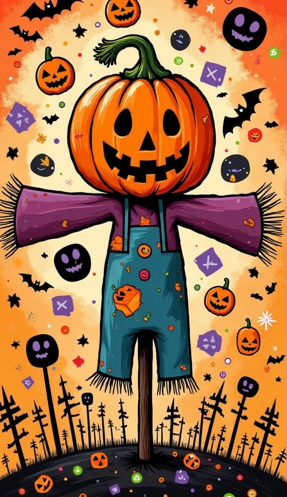 A cute Pumpkinhead laisha <lora:SDXL-laisha-Lora:1>    <lora:SDXL-Pumpkinhead-Lora:0.8>