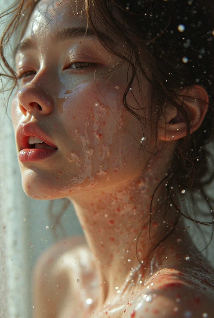 Girl with on her face - SeaArt AI
