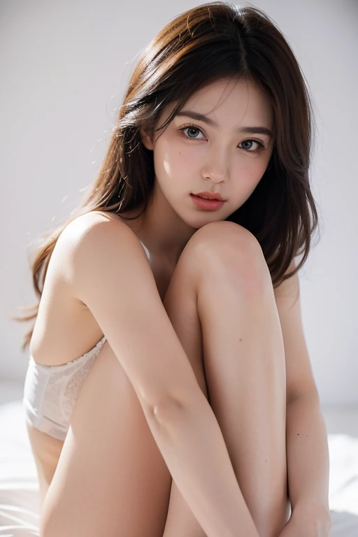 Spread your legs、Put your hands on your head、string,,Pale red lingerie,1 Girl, Big Breasts, (8K, RAW Photos, High sensitivity, Highest quality, masterpiece, Ultra High resolution, realism: 1.25), blush, (非常にdetailedなCGユニティ8K壁紙, Highest quality, High resolution: 1.2), (Ultra_detailed, 超High resolution: 1.2), Perfect lighting, Personality, (1 Girl: 1.4), (pretty girl: 1.2), Unreal Engine, Side light, Gray Hair, Perfect Face, Perfect body, Beautiful Eyes, Beautiful Face, (White skin: 1.4),Model Beauty,transparent,