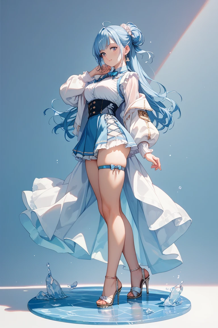 {{{masterpiece}}}, {{{best quality}}}, {{ultra-detailed}}, {{an extremely delicate and beautiful}},(nsf), (Best quality, 8k, 32k, Masterpiece, UHD:1.2),Photo of Pretty girl, top quality, best quality, realistic, unity, 8k wallpaper, official art,(best princess in the world:1.5),(Princess dress with lots of embellishments:1.3),(gorgeous tiara:1.3),(smile:1.3),(full-face blush:1.3),(sweaty skin:1.3),blue hair,(glittering palace:1.3),(dynamic pause:1.1),(full body:1.2),(skirt lift by myself:1.5),(Cotton panties:1.2)
