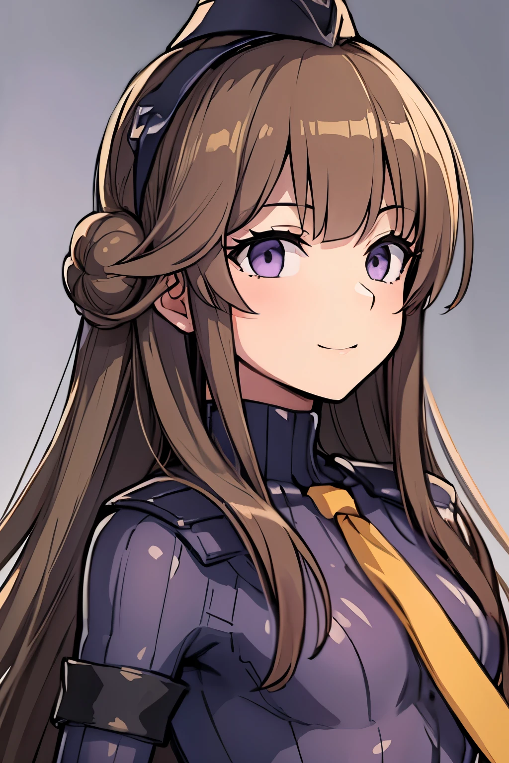 masterpiece, highest quality, (highest quality), (best illustrations), 8k,on the bed, {{{masterpiece}}}, {{{best quality}}}, {{Super detailed}}, {{very delicate and beautiful}},{{{best quality}}}, {{Super detailed}}, masterpiece, highest quality ,(high resolution),(ultra-detailliert), (highest quality), (best illustrations), 8k,{{{masterpiece}}}, {{{best quality}}}, {{Super detailed}}, {{{best quality}}}, {{Super detailed}},face close up,DOLLSUIT,black DOLLSUIT , smile , kongou, ahoge, brown hair, double bun, hair bun, hairband, headgear, long hair, (purple eyes:1.1),