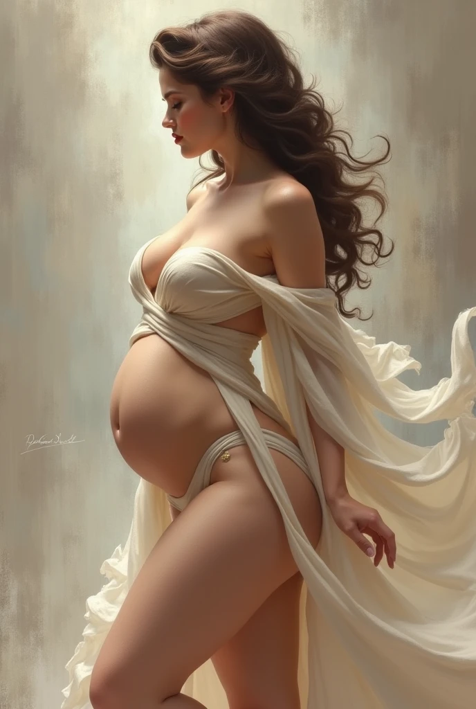 naked pregnant woman