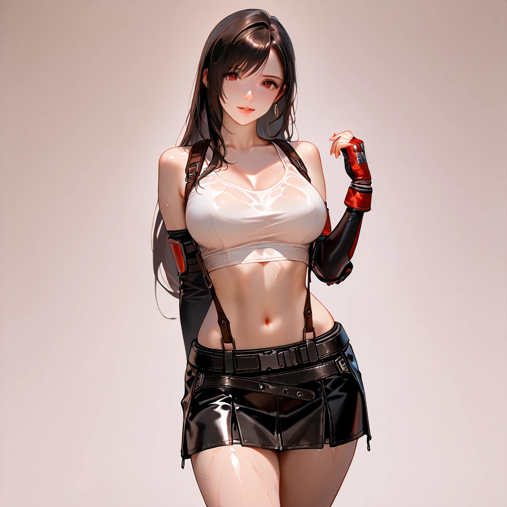 (((完美figure,figure,forehead protector,bandaged hand,konohagakure symbol,fishnets,Red single sleeve,White striped clothes,(((Kurenai Yuhi, black hair, red eyes, long hair,makeup,red eyes,lipstick,)))型figure:1.7))),((masterpiece)),high resolution, ((Best quality at best)),masterpiece,quality,Best quality,((( Exquisite facial features,looking at the audience,There is light in the eyes,Happy,nterlacing of light and shadow,huge boobs))),(((looking into camera,black background,pose partially visible vulva,panties,swimsuit,Pregnant,The lower abdomen is raised)))