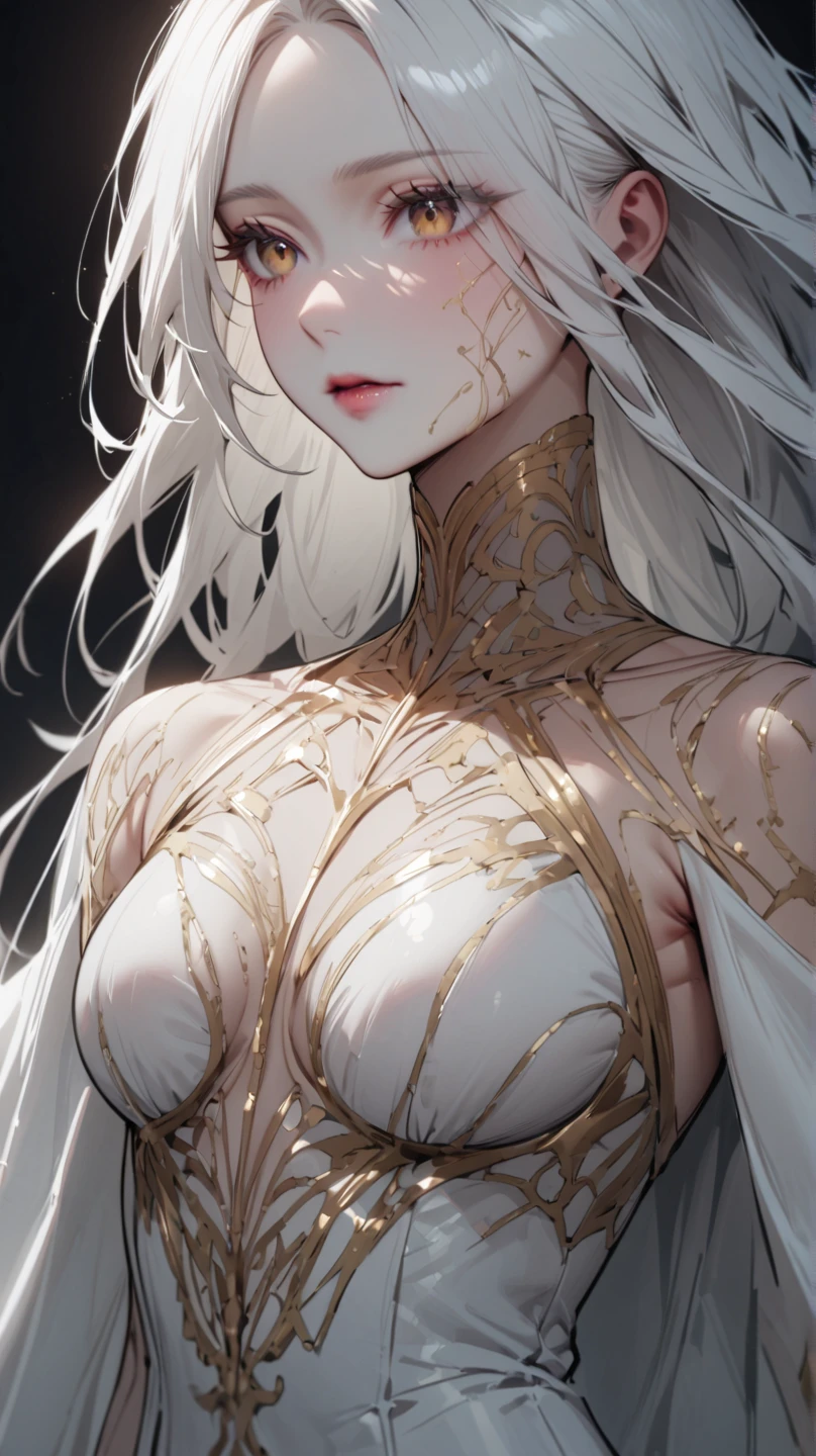 ((Nsfw, Vulgar)), 1 girl, adult woman, Alone, g0ld3mb, air, (platinum blonde Hair) Hair, hime cut, (kawaii Hair clips:1.2) high quality, Best Quality, High resolution, high detail, (airen aura magic), Hair uplifted, horns,Beautiful young white-haired woman with piercing red and blue eyes, half smile with full lips, black nails, barbed wires everywhere(coiled black barbed wires),read eyes,Blue eyes, (different eyes), (heterochromia)