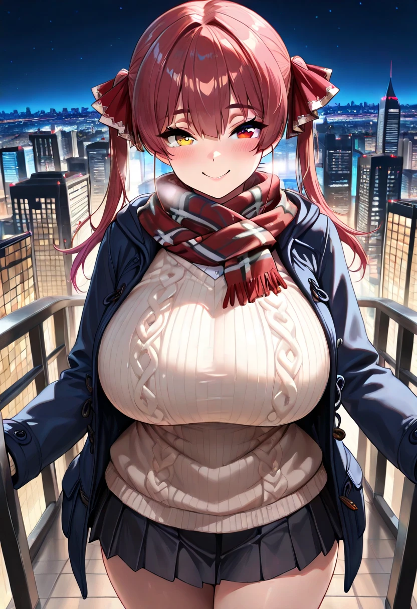 (best quality, masterpiece1.2), 1girl, solo, human, cally3d, (fredina), brown body, top hat, bear ears, stockings, woman, red hoodie, blue eyes, sexy, detailed, extreme detail, perfect lighting, 4k, hood down, Giantess, ultra big, city, mountain, ultra giantess.