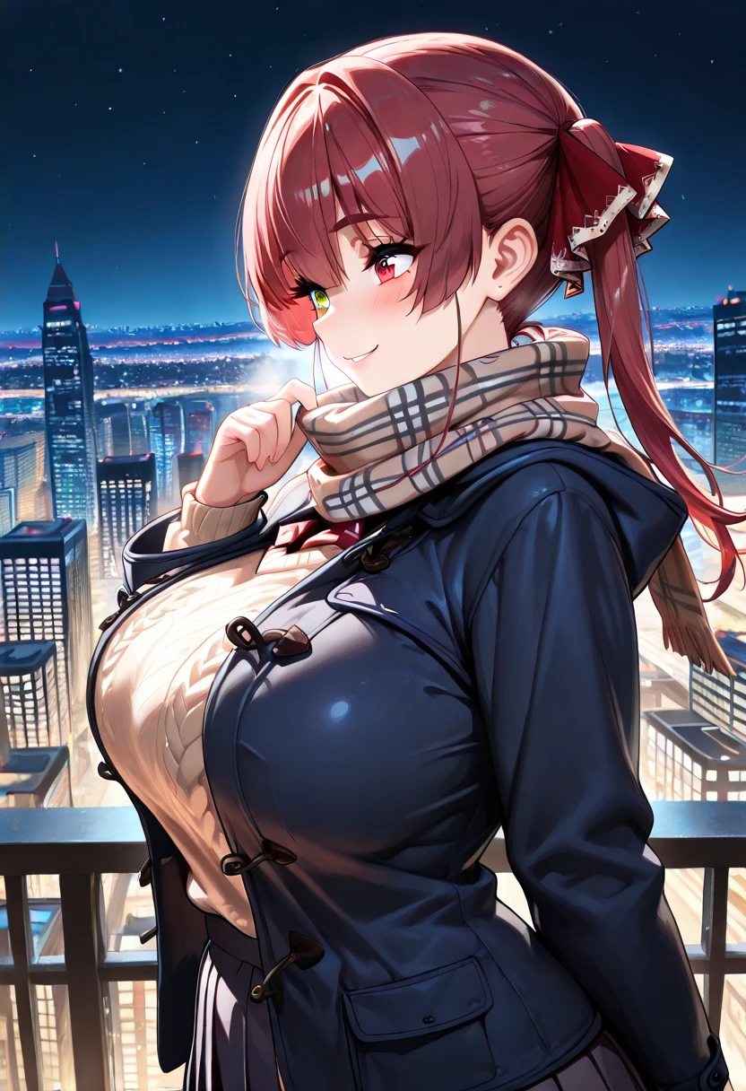 love confession, smartphone, Moonlit Confession, night, typhoon, Misaka Mikoto, highest quality, 1girl, uhd, retina, masterpiece, ccurate, anatomically correct, textured skin, super detail, high details, high quality, best quality, highres, 4K