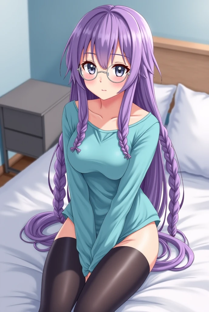 {{{NSFW}}},(masterpiece:1.2),(ultra quality:1.2),(ultra detailed:1.2),(ultra-high resolution:1.2),(very fine 8K CG wallpaper:1.2),Mejiro McQueen\(umamusume\),{1 girl,beautiful girl,cute,smile,kawaii, lovely,blushing,playful expression},sharp focus,oily skin,beautiful detailed hair,glossy hair,(wear school uniform:1.5),(lying on the bed:1.2),wear long school skirt,perfect two legs,(spread two legs:1.2),(show-off-white-panties:1.3),five fingers,large breaths,wear black pantyhose,beautiful detailed eyes,jewel like eyes,violet eyes, (two hands behind head:1.1),open mouth,armpits, solo,beautiful navel,  looking at viewer,collarbone,earring
