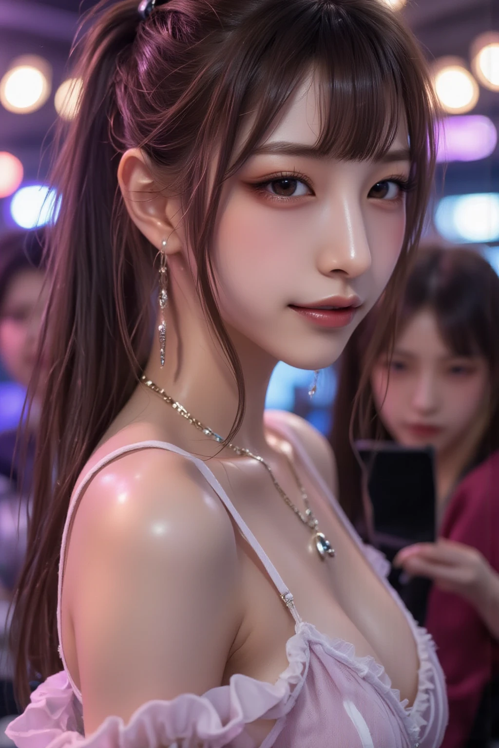 (nude :1.80), (Sitting with Knees Up on sofa at living,
spread legs :1.8),(Pink Hair :1.3),masterpiece、((Black metallic sweater))、 ((Plug Suit)), ((beautiful girl:1.2))、I have no arms.、Mechanized body、Mechanized chest and abdomen、Mechanized back of the head、Body-fitting mecha leg rack metallic suit、 Are standing、Tied up、金属robot、((Cyberpunk Background))、(Neon Light)、(Futuristic Machine Factory Background)、Cyberdyne、Artificial body、All-metal body、Ironwork、Abdominal Structure、((robotアームとハンド))、((robotの脚))、((Machine Neck))、Inside the spaceship、beautiful girl、16 years old、Asian Beauty, (Actuators and cables exposed from the abdomen.、金属robotの首から胴体まで接続、Complex 3d rendering beauTiful porcelain profile super Familiard female android face、cyborg、robot部品、150mm、Beautiful studio soft light、Rim Light、Sharp details、Gorgeous Cyberpunk、Ren Hao、超Realistic、Anatomical、Facial muscles、Cable Wire Microchip、elegant、Beautiful background、Octane Rendering、HR Giger Style、8k、highest quality、masterpiece、Consciousness upward、Very delicate and beautiful、 非常にFamiliarなCG、Unity、wall-、(Realistic、Realistic:1.37)、wonderful、Familiar、masterpiece、highest quality、Official Art、Highly Familiard CG Unity 8k wallpaper、Absurd、信じられないほどAbsurd、、robot、Silver Beads、Ezvian everywhere、 Are standing