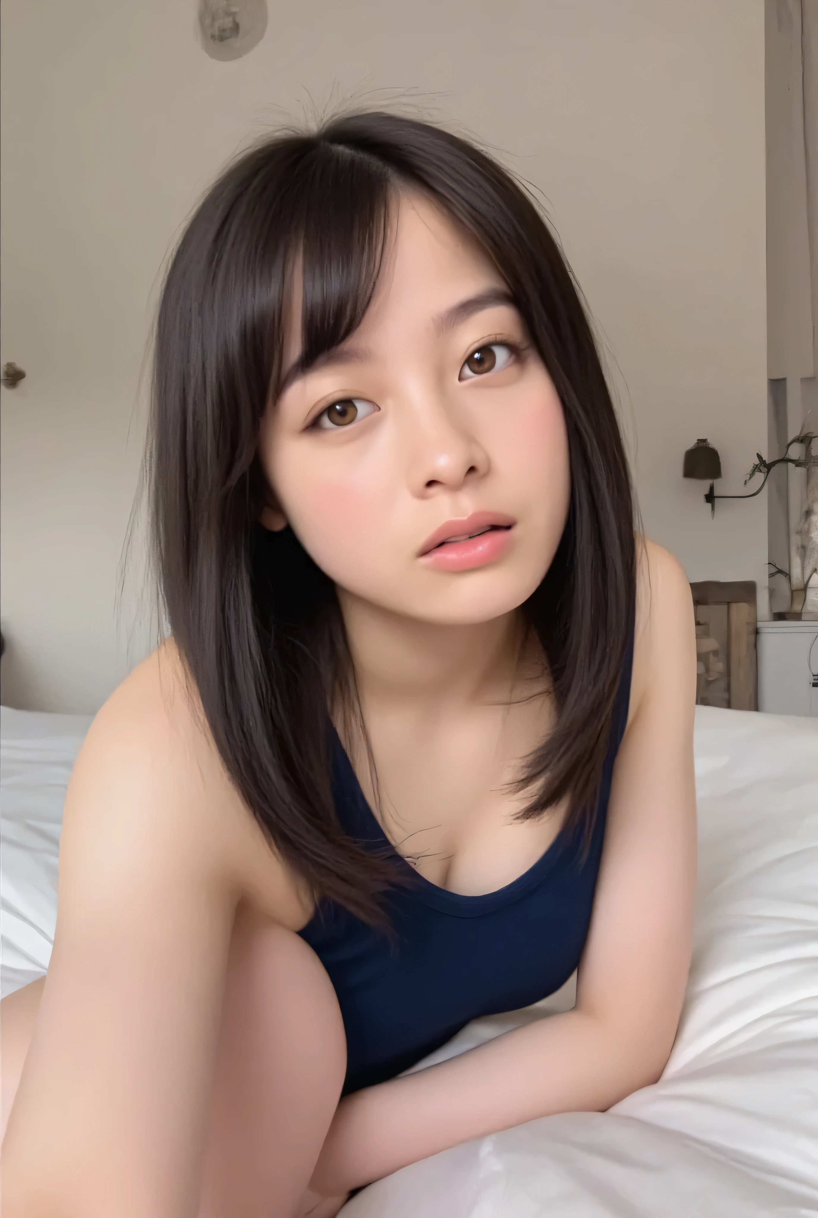 32K, masterpiece, masterpiece, realistic, very well detailed, pictures, high resolution, Japanese men really like their faces., smoother light , Official Art, writing boundary depth, Bright Light, close, Detailed Faces, smile, beautiful eye details, 19 years old Korean, cute, Real Skin Texture, t-shirt,