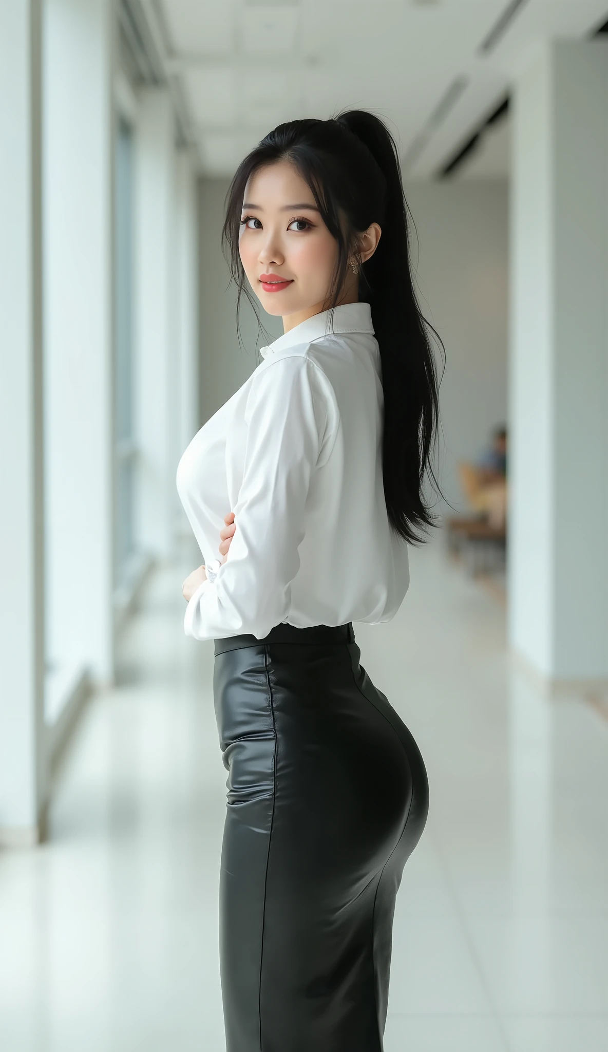 NSFW, Pubic hair is visible、Shot alone、((((Very beautiful pubic area ))))、((((Beautiful teenage girl))))Perfect Style、Show your big butt to the camera、Large open legs 、A seductive anime girl、Seductive beautiful anime woman、Anime girl cosplay、Adorable anime girl、Beautiful anime girl、beautifull asian girl ever、Perfect girl、goddess of Japan、 、Surreal anime、、best qualtiy、​masterpiece、illustratio、extremely delicate and beautiful、ighly detailed、  nffsw, 8k wallpaper, magnifica, Attention to detail, ​masterpiece, top-quality, art by, AJC 8k wallpapers are very detailed, huge filesize, ultra-detailliert, hight resolution, The ultra -The high-definition, ighly detailed, beautiful girl details, Eyes and face very detailed, beatiful detailed eyes, (Raw photography、top-quality), (realisitic, photorealisim:1.3), full body Esbian, Light on the Face, (brown haired: 1.3), chubby breasts, 、Loose beautiful hair、(Swollen eyes)、(K-pop idols))、(enticing)、bangss、(Sexy pose in front of camera)))、Dark eyeliner、long eyeslashes、erotick、fringe、small earring、Small necklace、((((Small Devil))))、(((Mini Pencil Skirt Black、White shirt)))、(Whitening skin)、((very Bigger breasts))))、(decolletage)、((((Big ass))))、a miniskirt、Obscene 、seductiv、sexual、Very clean skin、long and beautiful legs、(Photorealsitic: 1.4), Nice detailed eyes, heavy eye makeup、over-kneehighs