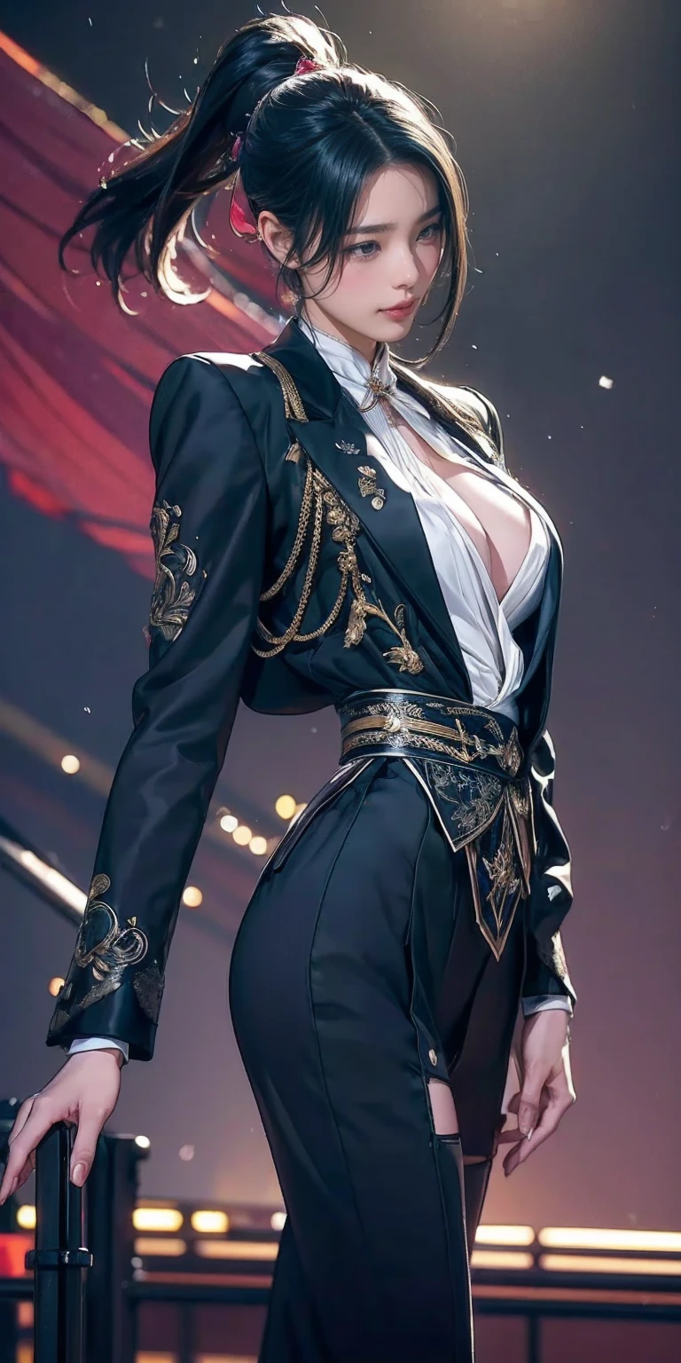 a close up of a woman in a black and white outfit, digital art of an elegant, highly detailed exquisite fanart, epic and classy portrait, charlie bowater character art, trendin on artstation, high detailed official artwork, official character art, epic exquisite character art, anya from spy x family, character full body portrait, elegant digital painting, black hair,
